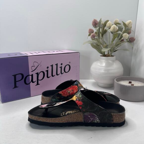 Papillio by Birkenstock Gizeh Pap Sandal Floral Bouquet Women 4 NWB Regular Fit - Picture 6 of 10